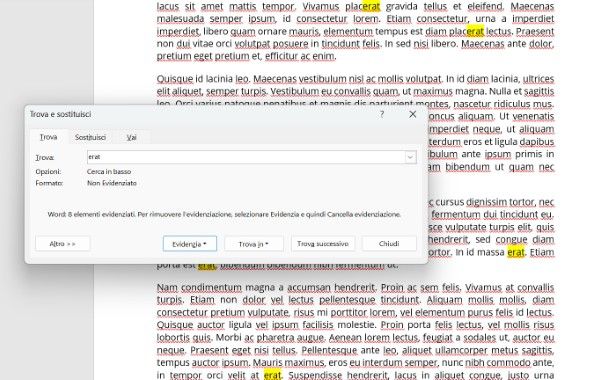 Come cercare parole uguali su Word