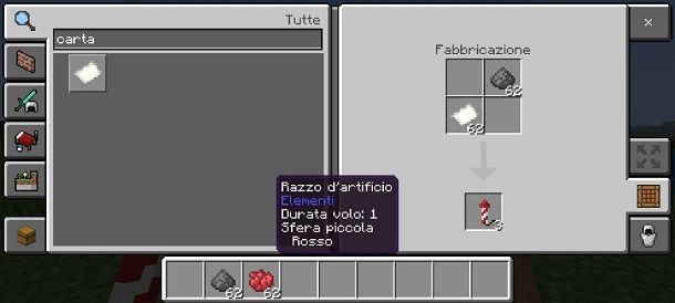 Come fare razzi d'artificio Minecraft Bedrock