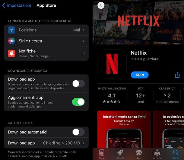 Come aggiornare Netflix su iOS
