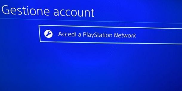 Accedi PlayStation Network