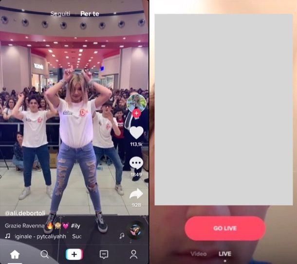 come fare live su tiktok