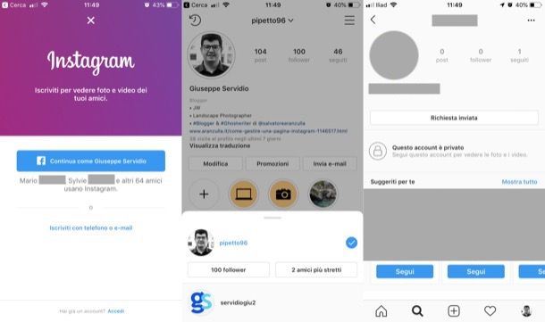 Come vedere i profili privati su Instagram senza seguirli