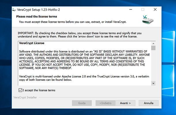 Installazione VeraCrypt su Windows