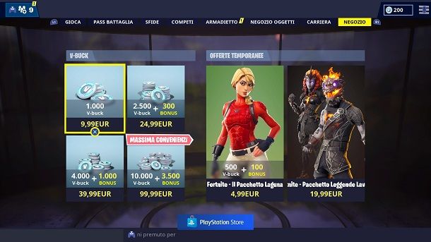 Microtransazioni Fortnite