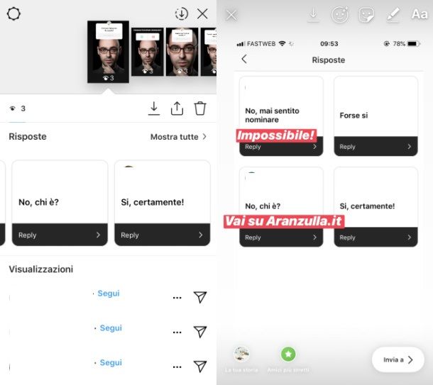 Rispondere alle domande Instagram