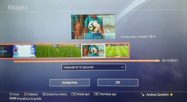 Ritaglia Clip Video PS4