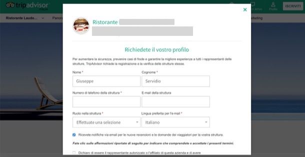 come inserire un'attività su TripAdvisor