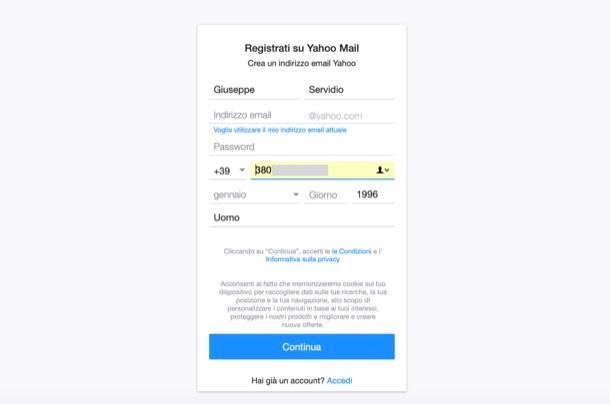 come creare un'email per Facebook