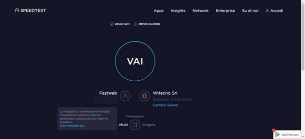 Come eliminare buffering streaming - Verifica prestazioni