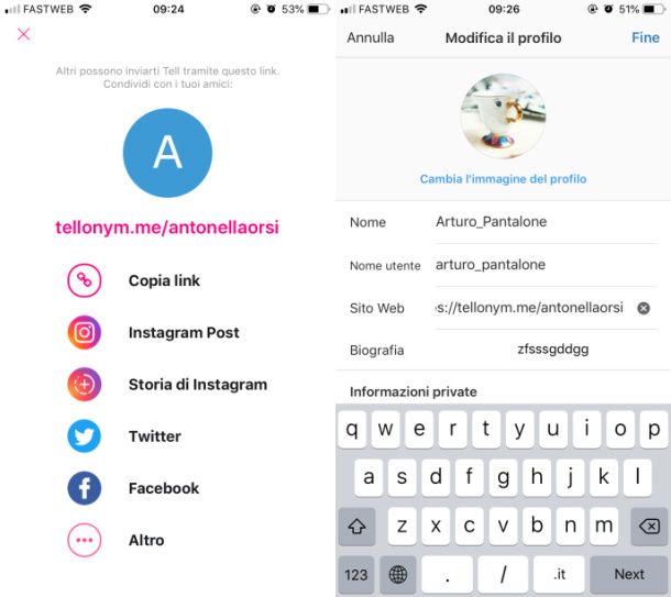 Tellonym instagram