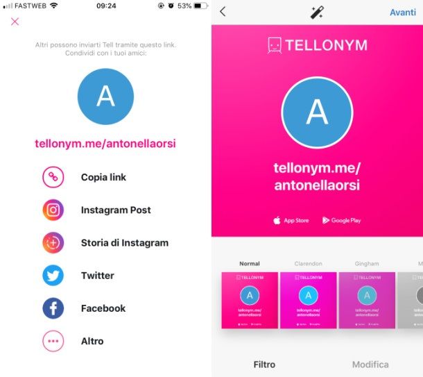 Tellonym post