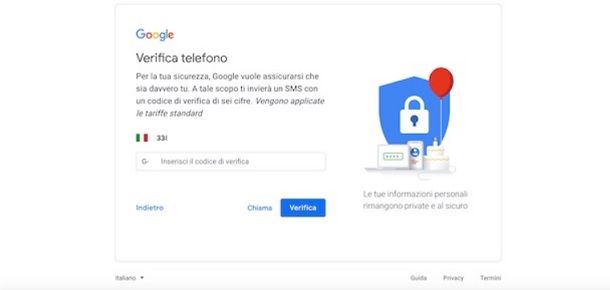 Verifica Account Google