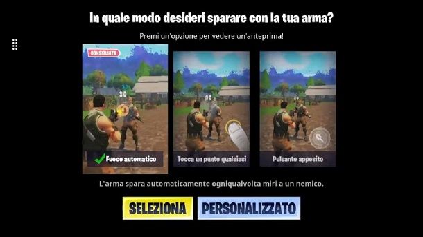 Fuoco automatico Fortnite mobile iPhone