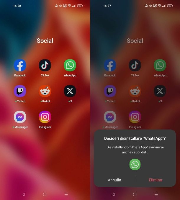 Come riavviare WhatsApp su Android