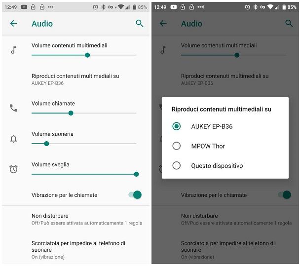Configurazione del Bluetooth Multipoint su casse Bluetooth compatibili