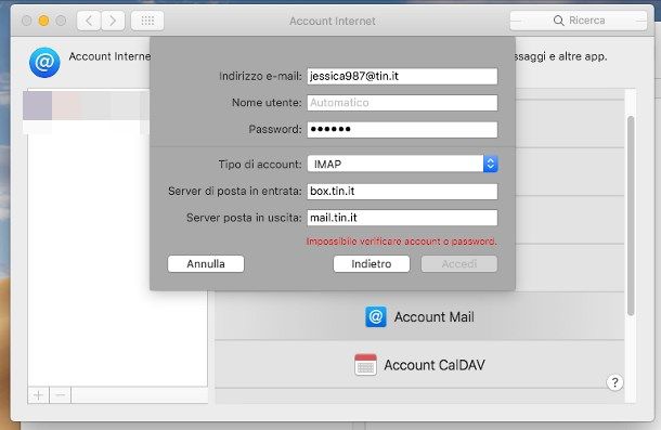 Come impostare posta elettronica su PC - Apple Mail