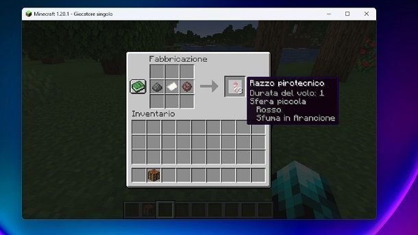 Come fare i fuochi d'artificio colorati su Minecraft