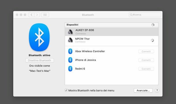 Come collegare 2 casse Bluetooth al PC - macOS