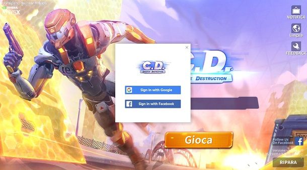 creative destruction login PC