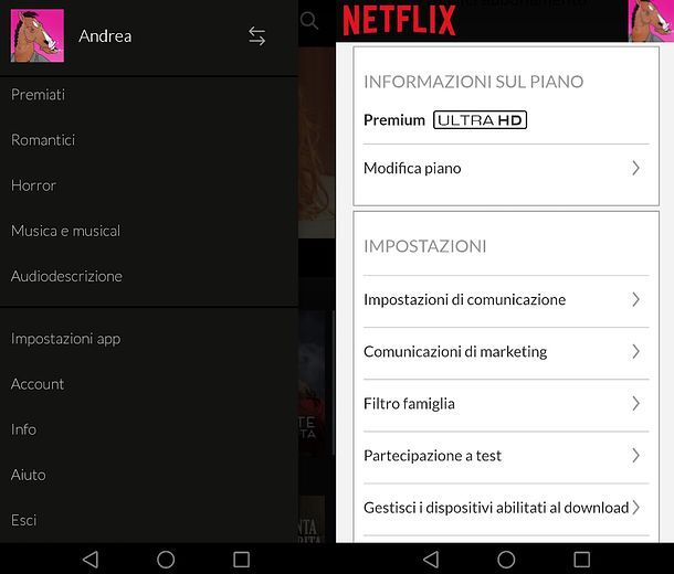 Netflix per Android