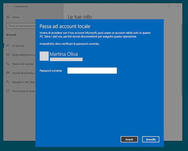 Account utente Windows 10