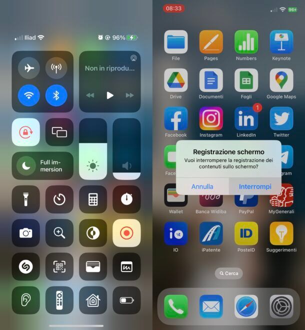 Screen recording iPhone