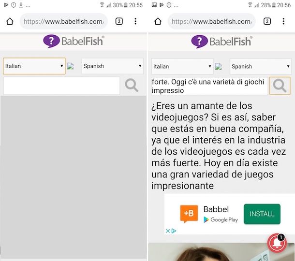 Come tradurre una pagina Web dal cellulare