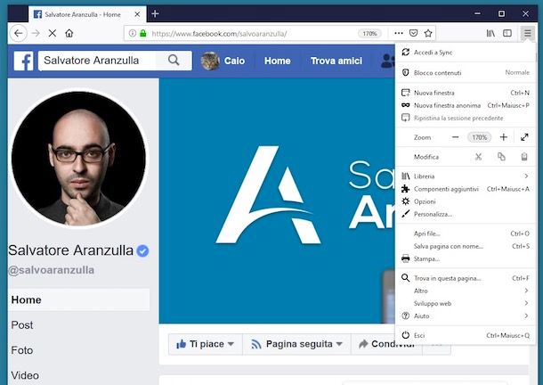 Come ingrandire i caratteri di Facebook