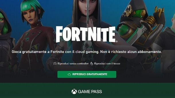 Giocare a Fortnite su iPhone tramite Xbox Cloud Gaming