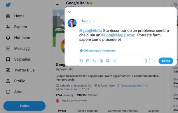 Twittare con Google 