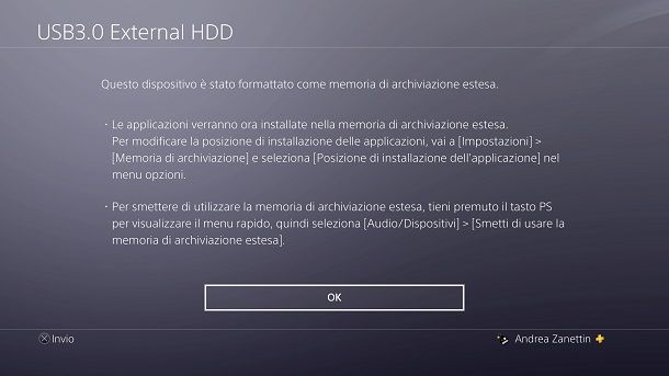 Formattare Hard Disk PS4