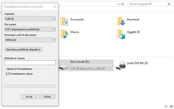 Come formattare SSD per Windows