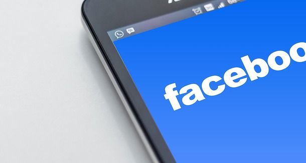 Schermata dell'app Facebook