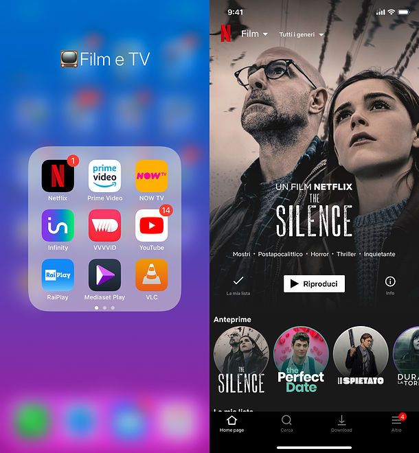 App per vedere film su iPhone