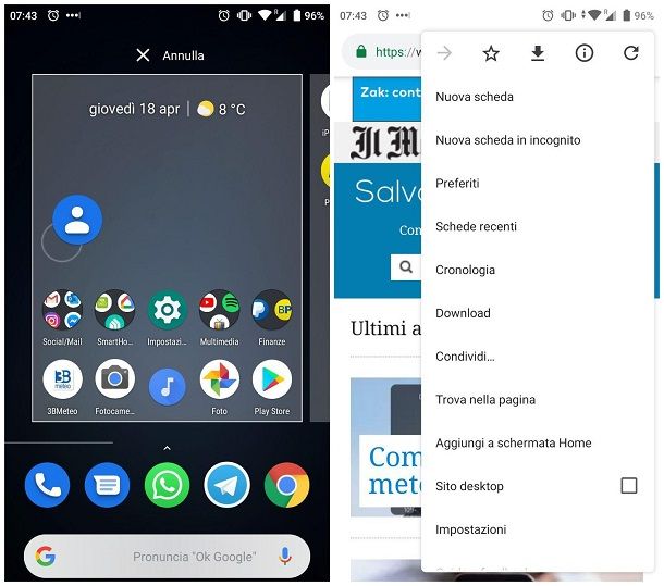 Come mettere icone sul desktop Android