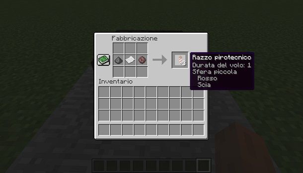 Creare Fuochi d'artificio su Minecraft