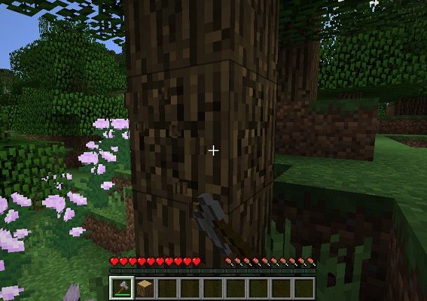 minecraft tagliare legna