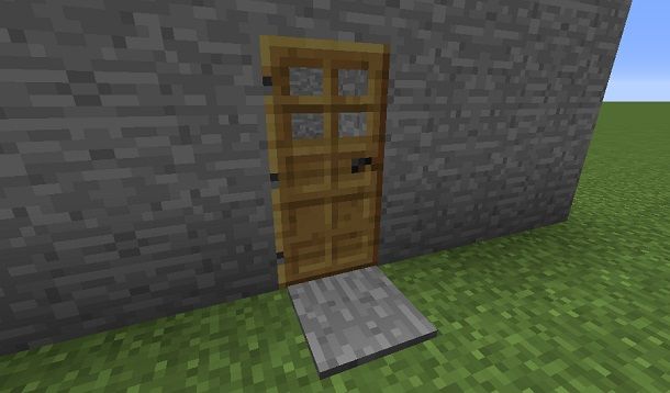porta con pedana Minecraft