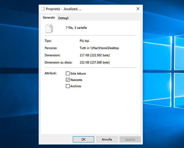 Come nascondere file e cartelle su Windows