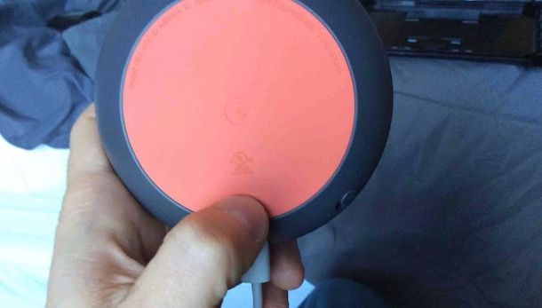 Reset di Google Home Mini