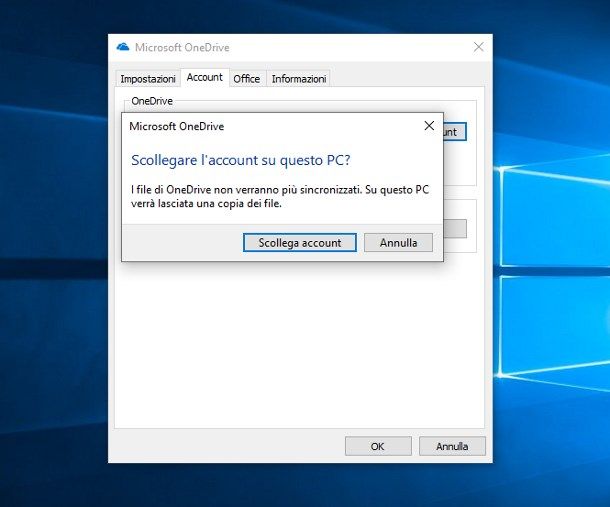 Come disattivare OneDrive