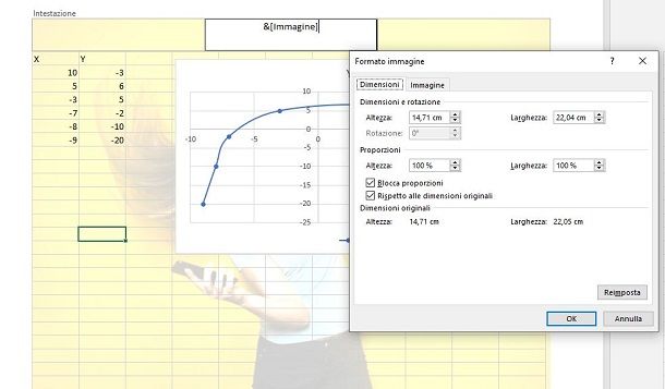 stampare excel con sfondo