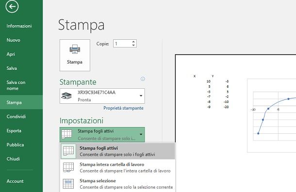 stampare un solo foglio excel