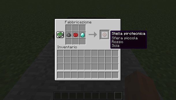 stella pirotecnica minecraft con scia
