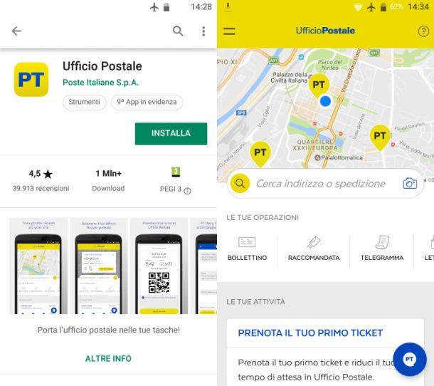 ufficio postale android