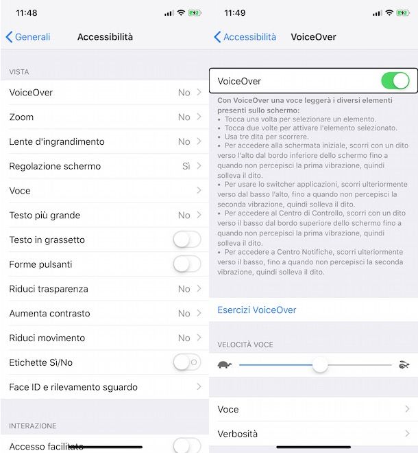 Come disattivare TalkBack su iPhone