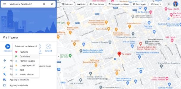 Salvare posizione su Maps desktop