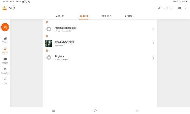 Programmi per ascoltare musica su Android