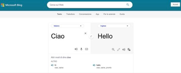 Bing Traduttore