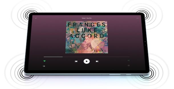 Audio di un tablet
